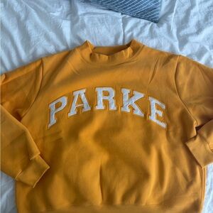 PARKE Yellow Mockneck with White Lettering